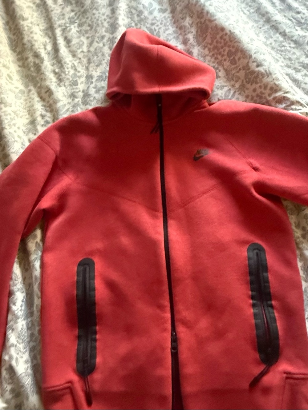 Nike Red Dry Fit Full-Zip Performance Hoodie Jacket